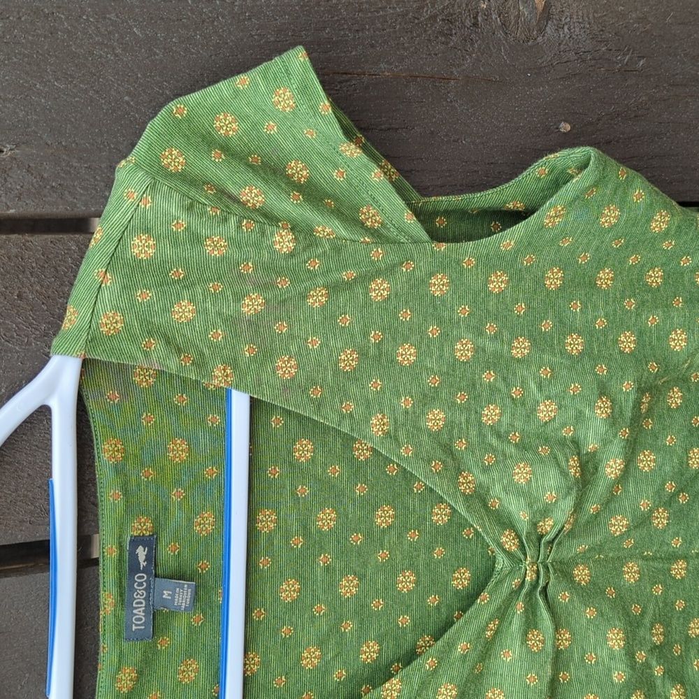 Toad & Co Rosemarie Dress, Capsleeve, Green, M - Picture 4 of 11